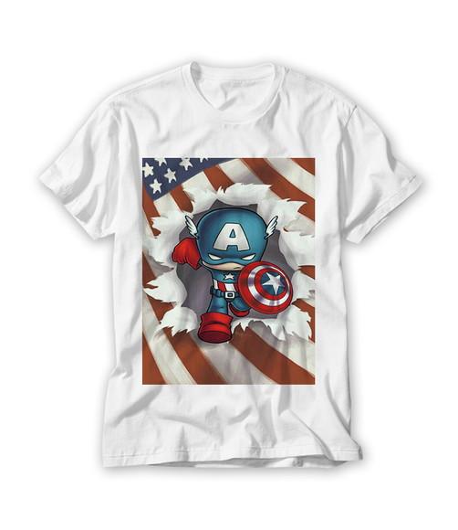 Camiseta Infantil Mascote Capitão América