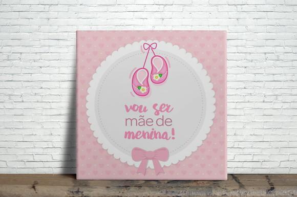 Azulejo Personalizado Vou Ser Mãe de Uma Menina