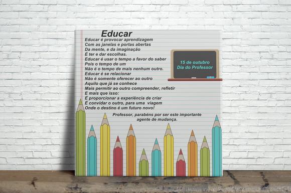 Azulejo Decorativo Educar