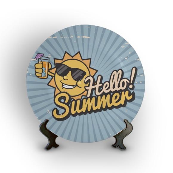 Prato Decorativo Hello Summer
