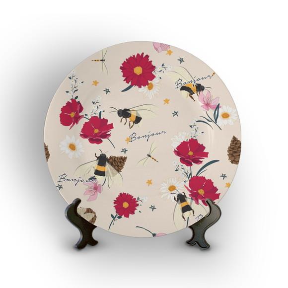 Prato Decorativo Floral