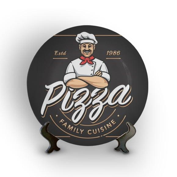 Prato Decorativo Retrô Pizza