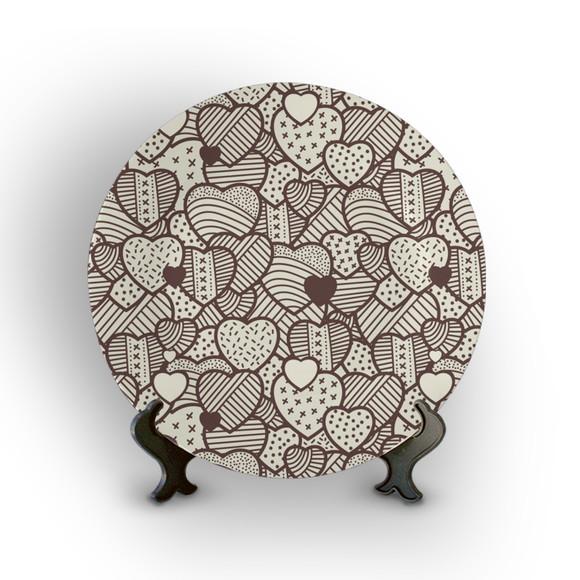 Prato Decorativo Corações