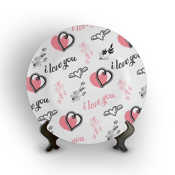 Prato Decorativo I Love You
