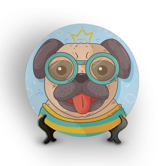 Prato Decorativo Pug