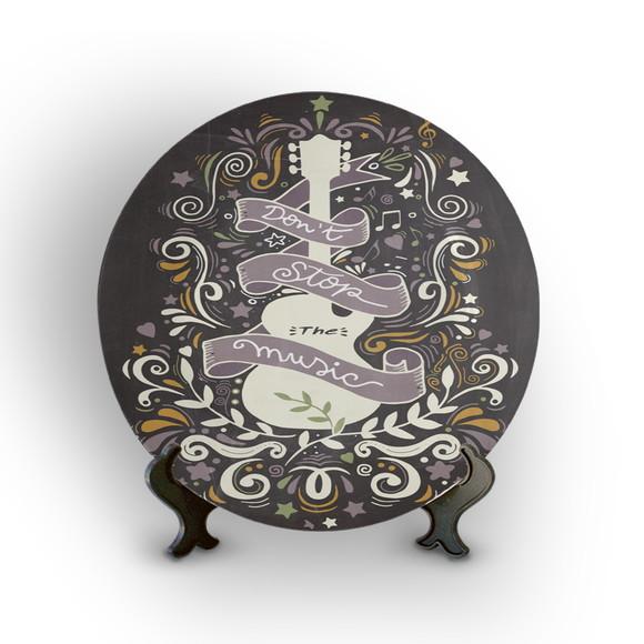 Prato Decorativo Dont Stop The Music