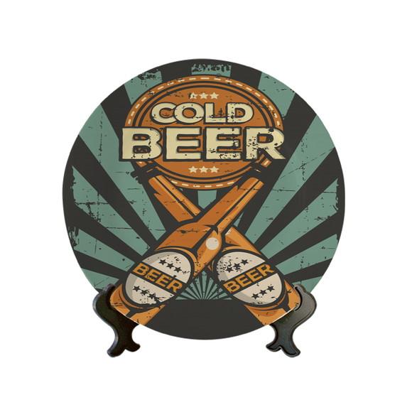 Prato Decorativo Retrô Cold Beer
