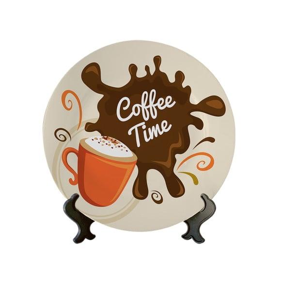 Prato Decorativo Coffee Time