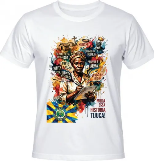 Camiseta Unidos da Tijuca Carolina Maria de Jesus Carnaval