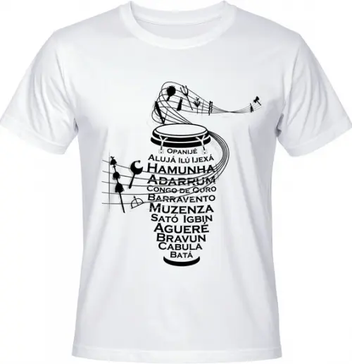 Camiseta Atabaque Toques de Axé Candomblé Umbanda