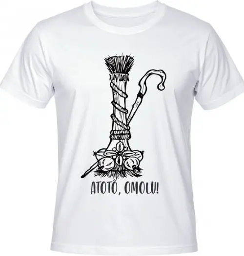 Camiseta Atotô Omolu - Axé e Proteção