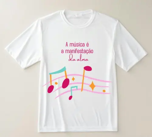 Camiseta a Música É a Manifestação da Alma