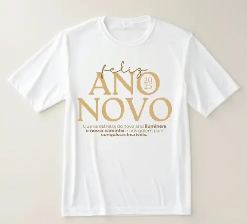 Camiseta Feliz Ano Novo 2025