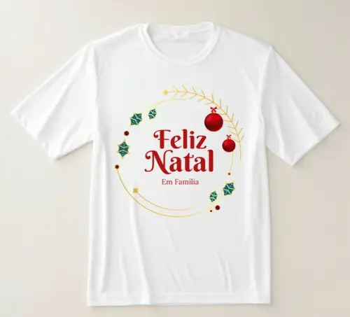Camiseta Feliz Natal em Família