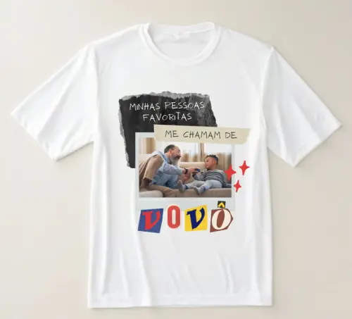 Camiseta Minha Pessoas Favoritas Me Chamam de Vovô com Foto