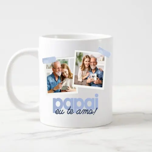 Caneca Papai Te Amo Personalizada com Foto