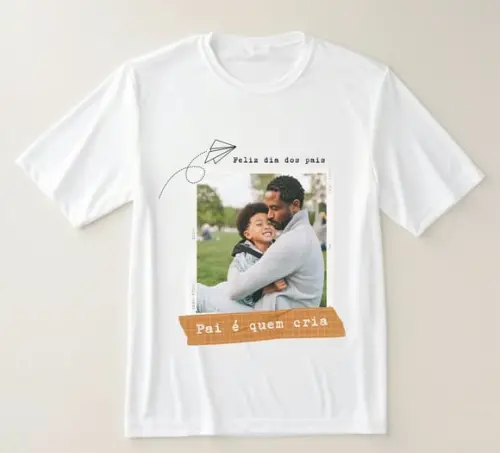 Camiseta Pai É Quem Cria Personalizada com Foto