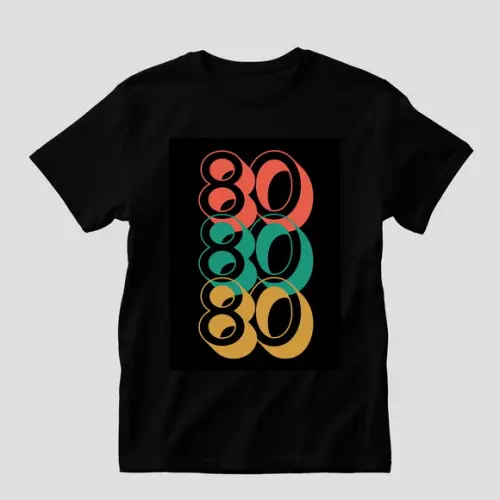 Camiseta Preta Retrô 80