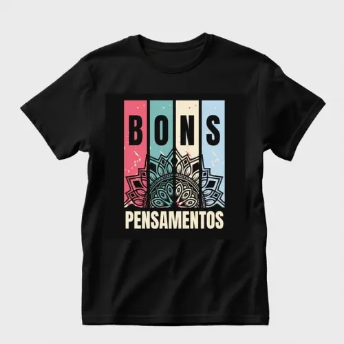 Camiseta Preta Bons Pensamentos