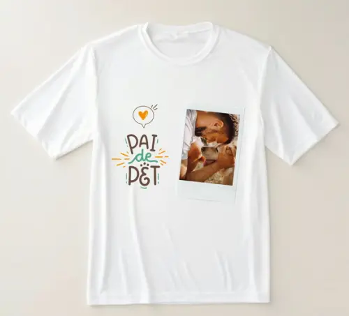 Camiseta Pai de Pet Personalizada com Foto