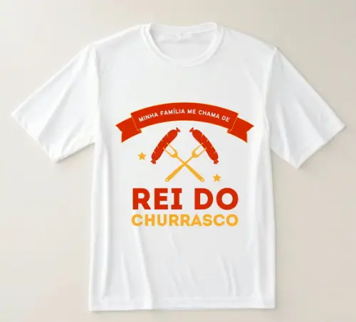 Camiseta Minha Família Me Chama de Rei do Churrasco