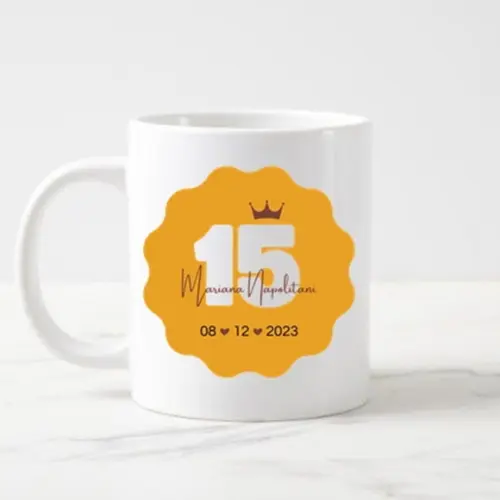 Caneca Personalizada para Aniversário de 15 Anos