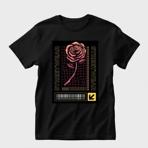 Camiseta Preta Flowers