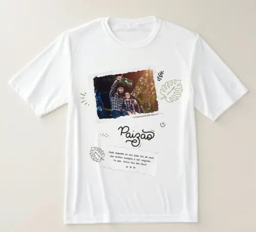 Camiseta Dia dos Pais Paizão Personalizada com Foto