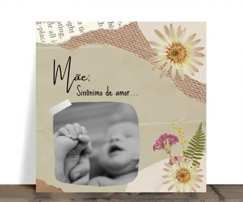 Azulejo Decorativo Mãe Sinônimo de Amor Personalizado