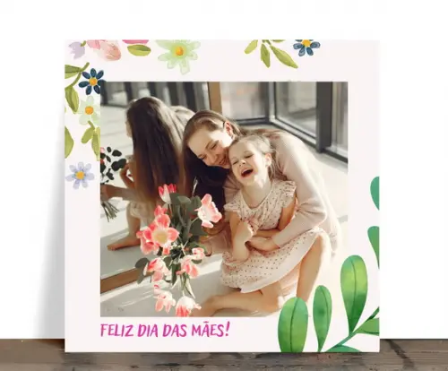 Azulejo Feliz Dia das Mães com Foto
