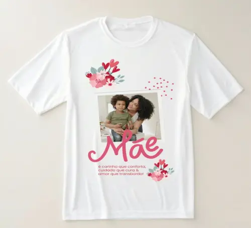 Camiseta Dia das Mães Personalizada com Foto