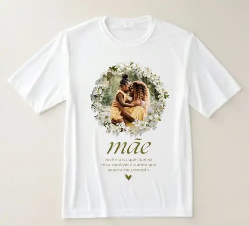 Camiseta Dia das Mães Personalizada com Foto