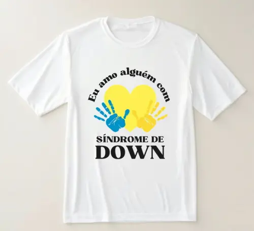 Camiseta Eu Amo Alguém com Síndrome de Down
