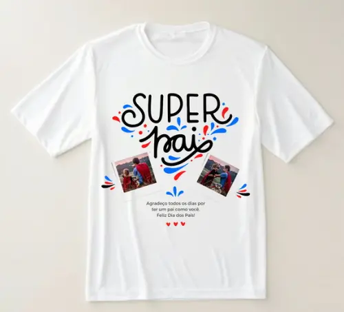Camiseta Super Pai Personalizada com Foto