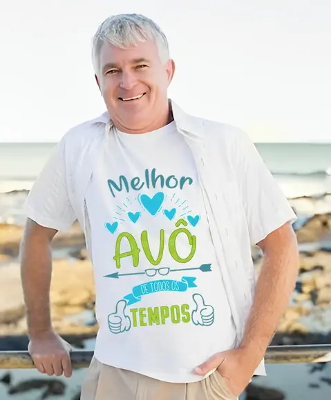 Camiseta Melhor Avô de Todos os Tempos