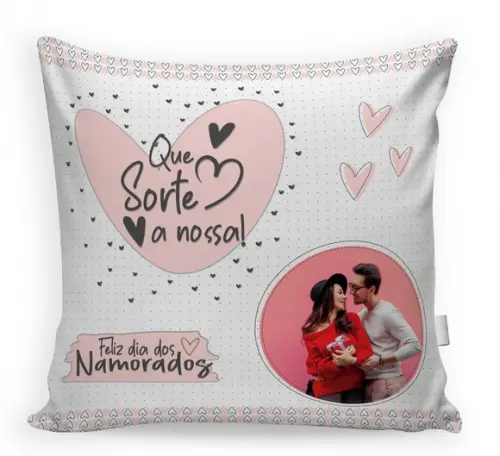 Almofada Dia dos Namorados Personalizada com Foto