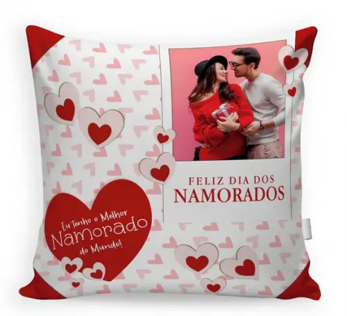 Almofada Dia dos Namorados Personalizada com Foto