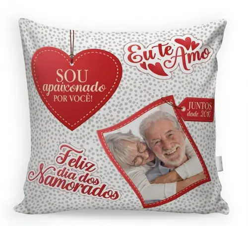 Almofada Dia dos Namorados Personalizada com Foto