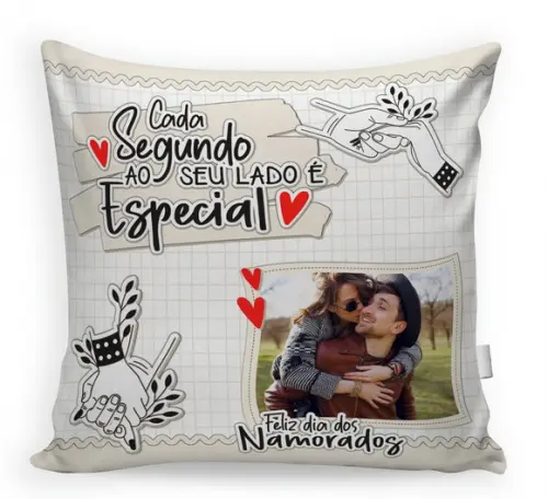 Almofada Dia dos Namorados Personalizada com Foto