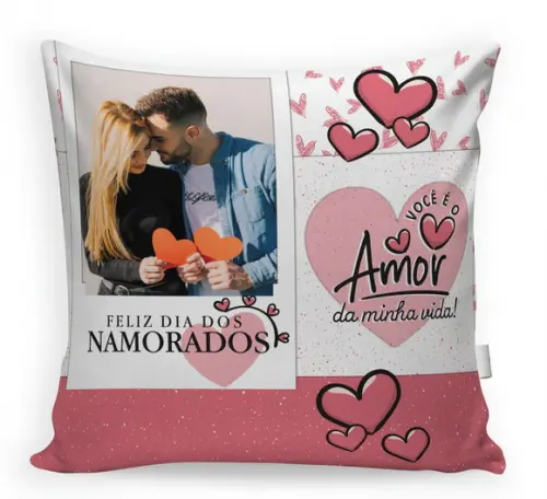 Almofada Dia dos Namorados Personalizada com Foto