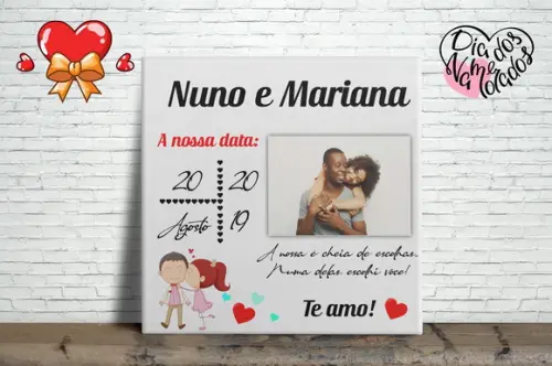 Azulejo Dia dos Namorados Personalizado com Foto