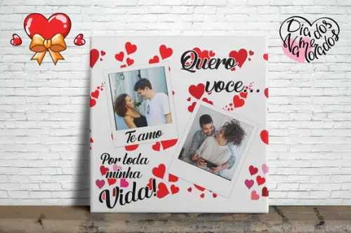 Azulejo Dia dos Namorados Personalizado com Foto