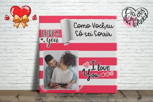 Azulejo Dia dos Namorados Personalizado com Foto