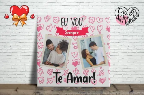 Azulejo Dia dos Namorados Personalizado com Foto
