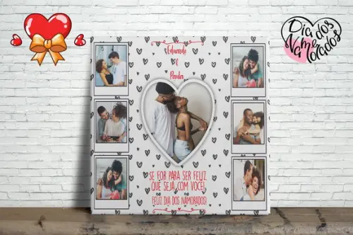 Azulejo Dia dos Namorados Personalizado com Foto