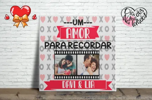 Azulejo Dia dos Namorados Personalizado com Foto