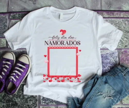 Camiseta Dia dos Namorados Personalizada com Foto
