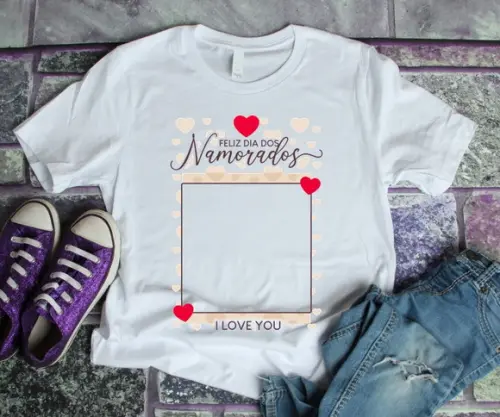 Camiseta Dia dos Namorados Personalizada com Foto