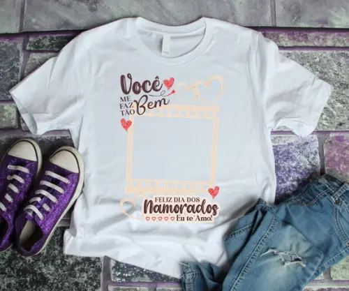Camiseta Dia dos Namorados Personalizada com Foto