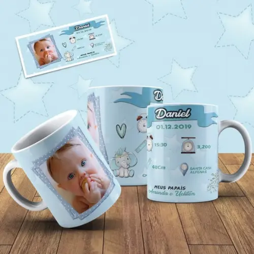 Caneca Personalizada Nascimento de Bebê